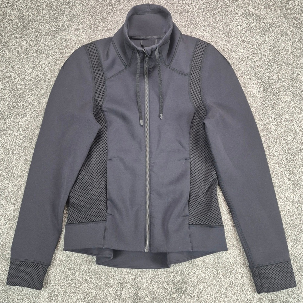 Lululemon Full Zip Jacket Womens Size 10 Black Activewear
